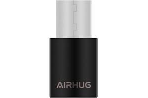 AIRHUG USB Bluetooth Adapter - Wireless Audio Dongle Receiver - Support Desktop, Laptop, Headsets and Speakers (Black)