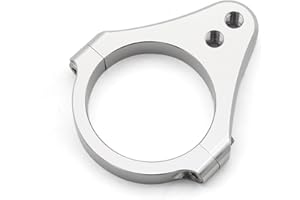 IMAWUHM Direction Stabilisateur Amortisseur Direction Universel 31 33 35 36 37 39 40 43 48 50 51 52 53 54mm Moto Amortisseur De Direction Fourche Support Pince Support Scooter Électrique(Silver 54mm)