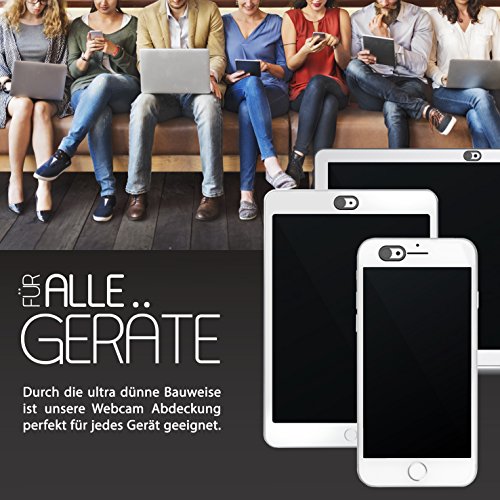Webcam Abdeckung mit Geschenkbox by innoGadgets | Laptop Webcam Cover | Anti-Spionage Schutz, Kamera Sticker | Ultra dÃ¼nnes Design | Starker Halt mit 3M-Tape + GRATIS E-Book Ã¼ber die gefÃ¤hrlichen Hacker-Angriffe | 10er Pack, schwarz