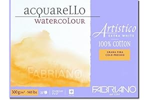 Fabriano AEW BL 4CO 20F GF Papier aquarelle 23 x 30,5 cm Extra Blanc