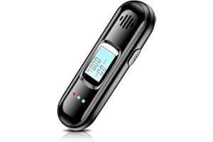 Wvoillty Etilometro Polizeigenau, Etilometro Ricaricabile, con Display LCD Blu Digitale, Rilevatore di Alcool Portatile, per Uso Professionale e Personale