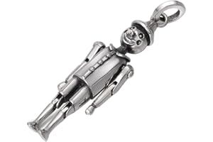 ForFox Ciondolo Pupazzo burattino Pinocchio in Argento Sterling 925 Vintage per Uomo Donna