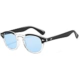 LHSDMOAT Occhiali da sole unisex vintage, occhiali da sole rotondi retrò Johnny Depp per uomo donna, occhiali da sole da guid