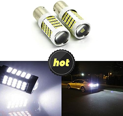 2x 1156 2835 66SMD No Error Canbus 360¡ã White LED Backup Reverse Turn Brake Light Bulb DRL Driving Light 1156 7506 BA15S