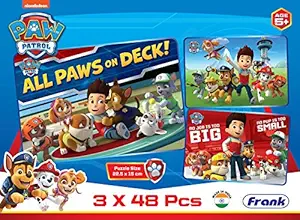 Frank Paw Patrol Puzzles - 48 Pieces 3 in 1 Jigsaw Puzzles for Kids for Age 5 Years Old and Above