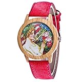 IG Invictus Damen Mode Casual Lederstrap Analog Quarz Runde Uhr T58 N Quarzuhr Rote Quarz Uhr