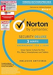 Symantec Norton Security Deluxe | 3 Ger&auml;te | PC/Mac/Smartphone/Tablet | Download
