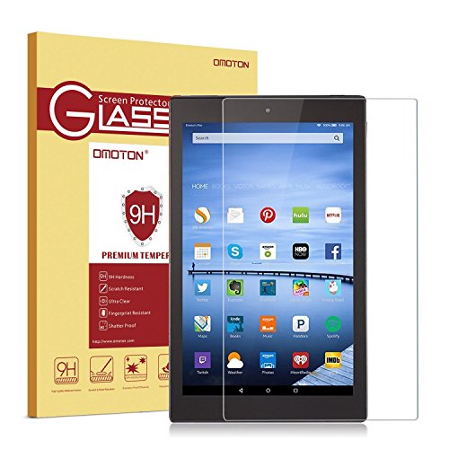 OMOTON Fire HD 10 Displayschutzfolie - panzerfolie für Amazon Fire Tablet mit 9H Härtegrad, Kratzresistent, durchsichtig, keine Bläschen zu anbringen
