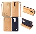Produktbild Lonchee LG K7 (5,0 Zoll) Wallet Tasche Brieftasche Schutzhülle , geprägten Design Hochwertige PU Leder Folio Tasche Case Hülle im Bookstyle mit Standfunktion Kredit Kartenfächer (golden)