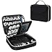 Produktbild Elektronik Zubehör Tasche, VOGEK Elektronische Tasche Kabelorganiser Tasche Reisetasche mit Doppelschichten für Kabel, Ladegerät, Ipad, Ipad Air, Adapter, Maus, SD Karten und USB Stricks