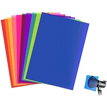 Filtri Colore Gel A4 - 7 Colori Per Fotografia E Illuminazione 29.7x21cm