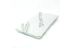 ZRWASKA® Bamboo Memory Foam Cot Pillow For Kids, Lightweight, Super Soft Breathable Cot Pillow, juniors Baby Boys and Girls Toddler Pillow For Cot with Organic Bamboo Case Size 25cm x 40cm