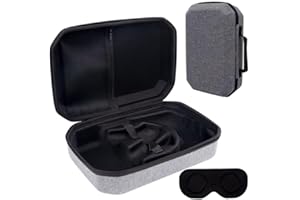 ARVALOLET Étui pour for Meta/Oculu Quest 3 3, Sac de Protection avec Couvercle d'objectif, Sac de Rangement de Voyage étanche, Poche en Filet Antichoc, Accessoires pour Casque, adapté au Stockage de