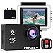 Produktbild ORSKEY Action Cam 4K 16MP WIFI Unterwasserkamera Ultra HD Sport Kamera Wasserdicht Helmkamera mit 2.4G Fernbedienung 170 Weitwinkel 2 verbesserten Akkus Tragbare Reisetasche und Montage Zubehör Kit