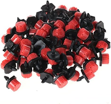 SKKXY 50/100/200 Pcs Adjustable Irrigation Sprinklers Watering Drippers Sprinklers Emitter Drip System On 1/4" Barb (200PCS)