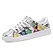 Produktbild HILOTU Junge Herren- Und Damenmode-Turnschuhe Lässige Paare Graffiti Atmungsaktiv Leichte Leinwand Persönlichkeit Blenden Bunte Street Dance Wassermelone Toe Sportschuhe Low Cut Print Graffiti Schuhe