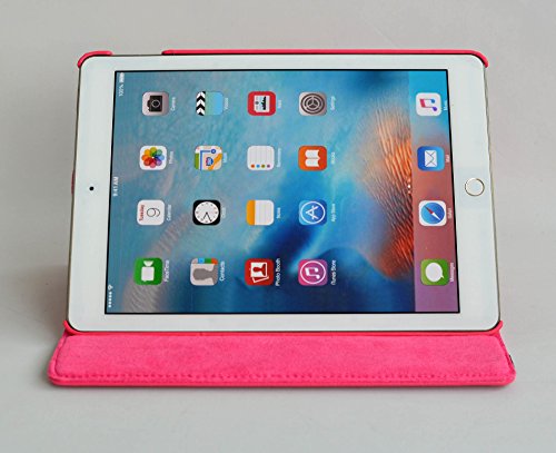 inShang ipad Pro 9.7 Hülle Cover für iPad Pro 9.7 inch (2016) , PU Leder Schutzhülle St?nder Smart Cover mit Super Automatische Einschlaf-/Aufwach funktion, case 360 Grad rotierende Schutzhülle mit Standfunktion + inShang Logo hochwertigen Stylus Eingabestift Stift rose - 3