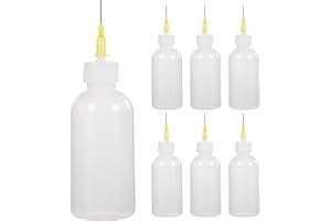 Garneck 6pcs Needle Tip Glue Bottle Precision Tip Applicator Bottle Art Bottle Liquid Flux Dispenser Bottle for DIY Quilling Craft Painting