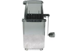 UHLSNHK Machine À Glace Pilée Manuelle, Broyeur À Glace Pilée Manuel, Machine À Glace Pilée À La Main Portable Mini Brise-Glace Rotatif Machine À Glace Pilée À Glaçons(Noir)