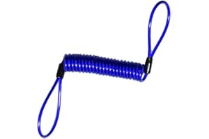 BAOBLAZE Heavy Duty Cable Recordatorio de Candado de Disco Moto, 5 Colores - azul