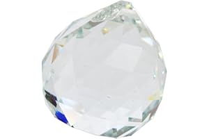 JUANXIAN Bola de cristal de prisma de 40 mm para lámpara de araña, lámpara de techo, árbol de navidad, arreglo de ventana, arreglo de boda, cortinas, con brazalete de cuerda color rojo Mxsabrina , transparente