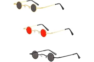 mnb INNAL solglasögon 3 par retro hippie glasögon vintage metallram gatustil små runda solglasögon för män kvinnor
