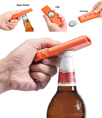 Deckelöffner Dosenöffner, UClever Cap Zappa 2 in 1 Bier Flaschenöffner mit Schlüsselanhänger Und Deckelöffner Deckel Aus Rutschfeste Gummi Jar Opener für Mehrere Größen - 5