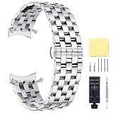 BINLUN Unisex Edelstahl Uhr Armband Silber 22MM FBL00016B-SSS22