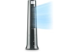 Klarstein Klimaanlage ohne Abluftschlauch, 4-in-1 Air Cooler, Leiser Ventilator, Luftbefeuchter & Nachtmodus, Mobiles Klimagerät mit Wasserkühlung, Luftkühler 40 Watt, Luftstrom 530m³/h, Silbergrau