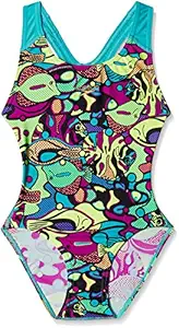Speedo Girls Swimwear Bubble Fish Allover Splashback