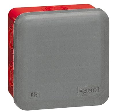 Legrand LEG92009 Boîte carrée plexo pour presse-étoupe Gris/Rouge
