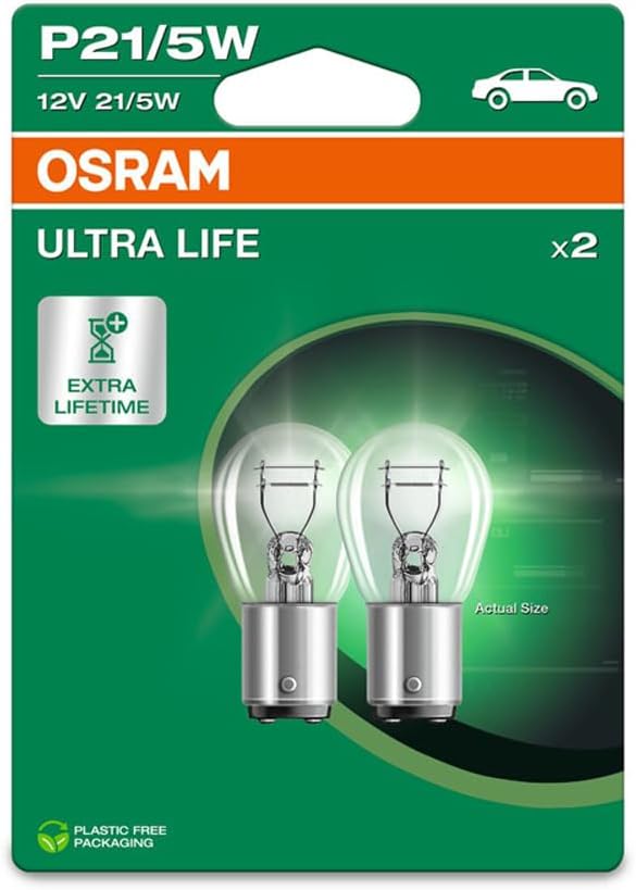 OSRAM ULTRA LIFE, P21/5W, Double Blister, (2 lamps)