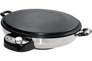 ‎KOCHMANN GERMANY Fladenbäcker Modell KE1005: Leistungsstarker Crêpes Maker mit Edelstahlgriffen, Backfläche und Temperaturregler inklusive Thermostat