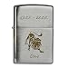 Produktbild Druckspezialist Sternzeichen Löwe auf Original Zippo graviert Lasergravur Chrome Brushed Benzinfeuerzeug Tierkreiszeichen