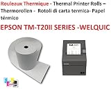  10 bobinas del cajón de 80 x 80x 12 mm de papel térmico para cajas registradoras Rollo de papel térmico