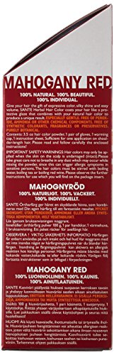 SANTE Naturkosmetik Pflanzen-Haarfarbe Pulver mahagonirot (100 g) - 4