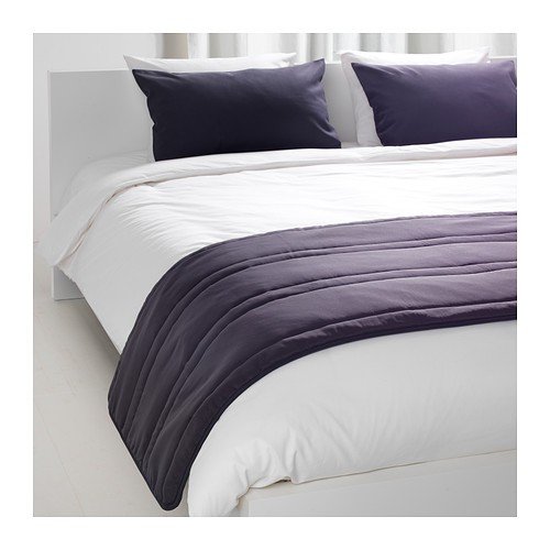 IKEA GULLREGN Bettläufer & 2 Kissenbezüge in grau; (65x260cm & 2 40x65cm)