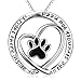 Produktbild HFJ&YIE&H 925er Sterling Silber Niedlicher Paw Print Liebe Süßes Tier im Herzen Anhänger Halskette Geschenk für Frauen Mädchen, 18"Kette