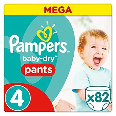 Pampers - Baby Dry Pants - Couches Taille 4 (8-15 kg/Maxi) - Mega Pack (x82 culottes)