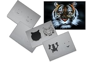 UMR-Design AS-033 Tiger Plantilla para aerografía Step by Step Size S