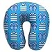 Produktbild Walnut Cake Nackenhörnchen Memory Foam Neck Pillow,Summer Vacation Slippers Are Blue Travel U-Shaped Pillow Seitenschläferkissen