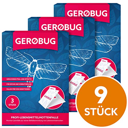 Gerobug Lebensmittel-Mottenfalle = 9 Stück + E-Book + Support vom Experten