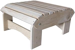 Original Dream-Chairs since 2007 Repose-pieds Adirondack "Comfort" en bois de chêne massif en kit tabouret de jardin également comme table d'appoint sur le balcon, la terrasse, le jardin