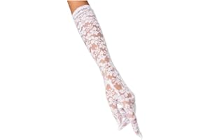 HEAVELOVE Black/Red/White Colors Lace Gloves Wedding Gloves Women Gloves and Mittens…