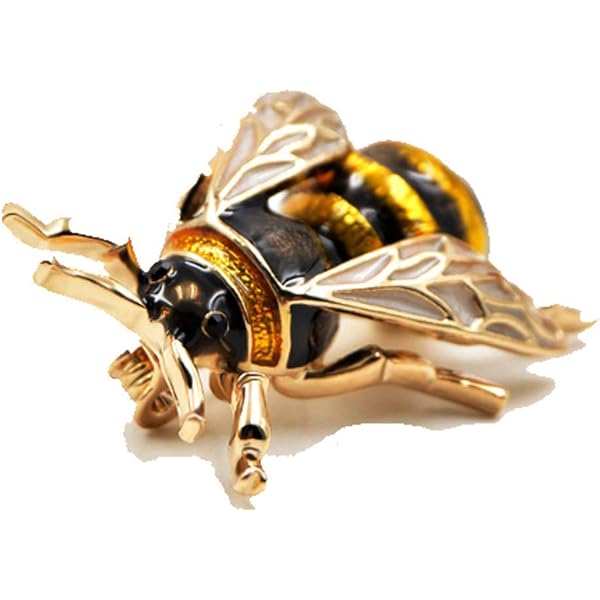 QUREZA Bumblebee Badge Star And Moon Brooch Artist Shiny Jewelry Art - View #3