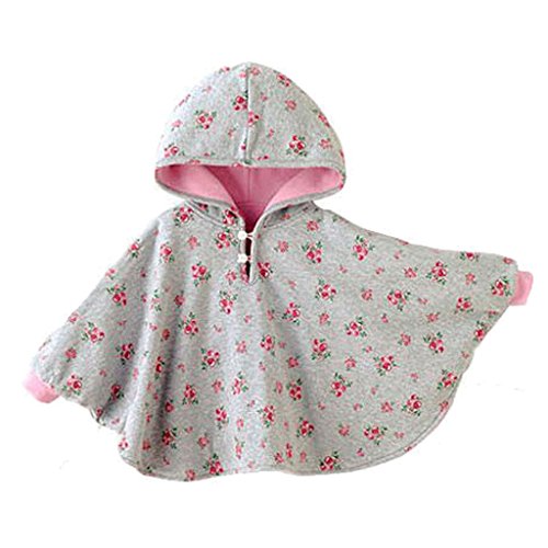 Baby Toddler Double-side Wear Cloak Hooded Cape Kids Poncho Hoodie Coat