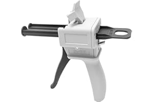 POHOVE 50ml Epoxid Klebepistole 2k Kleber Pistole, Klebstoff Spender 1:1/1:2 Verhältnis,Presse Pistole Kartuschenpistole,Epoxid Pistole,Dentale Dosierpistole,Applikator für Mischung