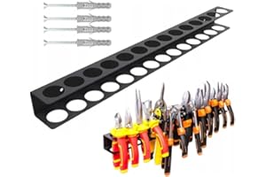 Ruaizel Screwdriver Organizer Wall Mounted, Metal Screwdriver Holder, Screwdriver Rack for Garage, Workshop, Workbench, Tool Chest Cart (Tybe 2)