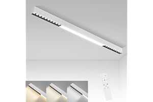Glitzerlife Oświetlenie Sufitowe LED 107cm Czarny Panel do Salonu i Kuchni 32W Moderne Wydajne Zdalne Zmienne Światło Idealne dla Dużych Pomieszczeń