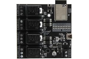 LILYGO TTGO T-Relay ESP32 Module sans Fil DC 5 V 4 Groupes Relais Carte de développement 4 Mo Flash WiFi BLE Commutateur à Distance (Relais en T)